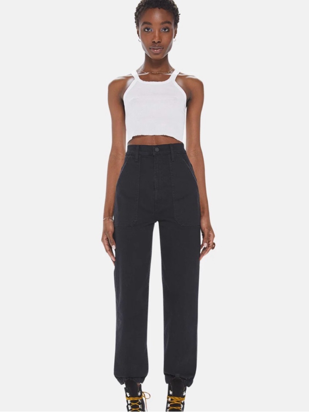 MOTHER Black Boyfriend Jeans - High Rise Relaxed Fit